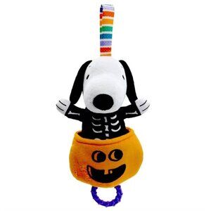 Peanuts Halloween Snoopy On-The-Go Pumpkin Ziggle Toy Rattle Teether